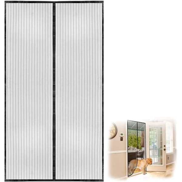 Magnetisk myggnätsdörr, 100 x 210 CM myggnätsdörr, ultrafint nät, kraftfulla magneter, dörrgardin A311