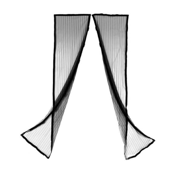Magnetisk myggnätsgardin 2 remsor Tight Mesh Transparent myggmedel volanger insektskryptering dörrfönster
