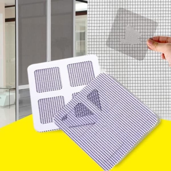 Moustiquaire - Insektsnät - 10x10 cm - Självhäftande fäste - Fönster - Horisontell