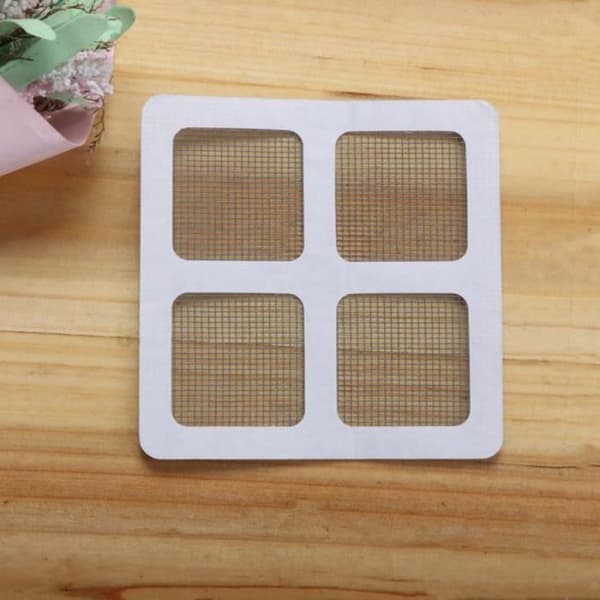 Reparationsplåster - Myggnät - 50 stycken - 10x10 cm - Vit - Lätt att installera klistermärke