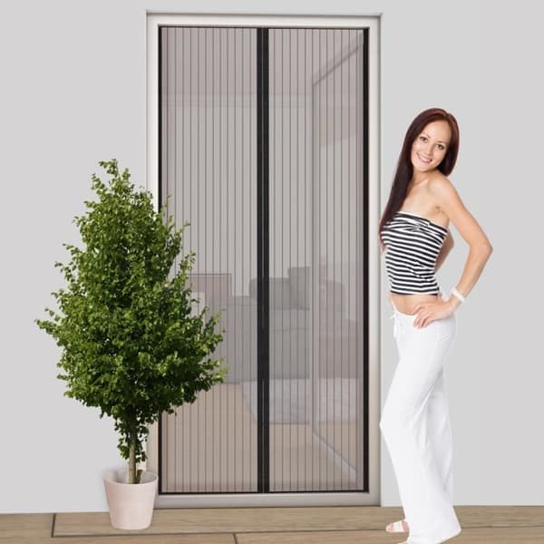 Easy life Magnetisk myggnätsgardin för dörr 100 x 210 cm - Individuellt förkortbar och enkel att installera