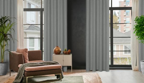 FÄRDIG GARDIN LIDIA 140 X 250 CM GRÅ