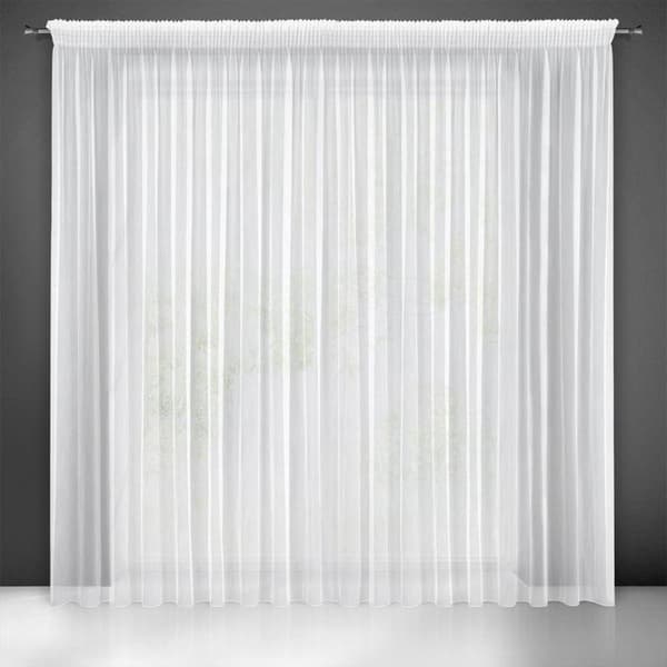 KLARGAVET GARDIN PÅ TAPE 350 X 270 CM HVID