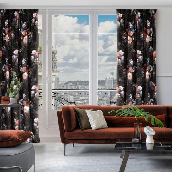 KAREN KLARGAVET GARDIN PÅ TAPE 140 X 270 CM SORT