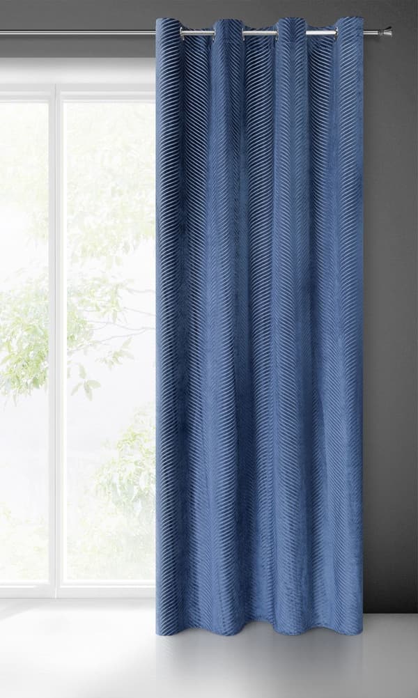 LUSSI FÄRDIG GARDIN 140 X 250 CM MARINBLÅ
