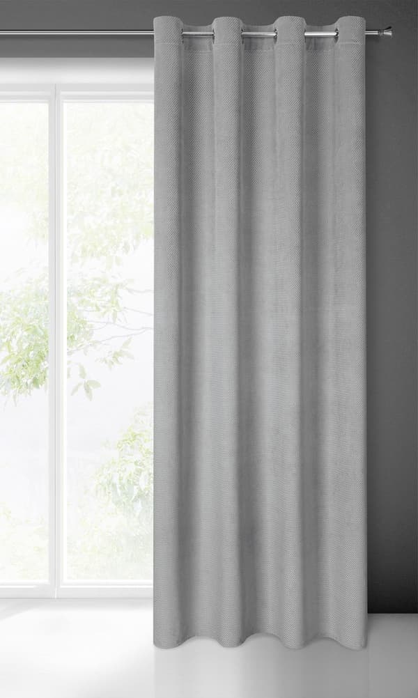 KLARGÅRET GARDIN ELIZA 140 X 250 CM GRÅ