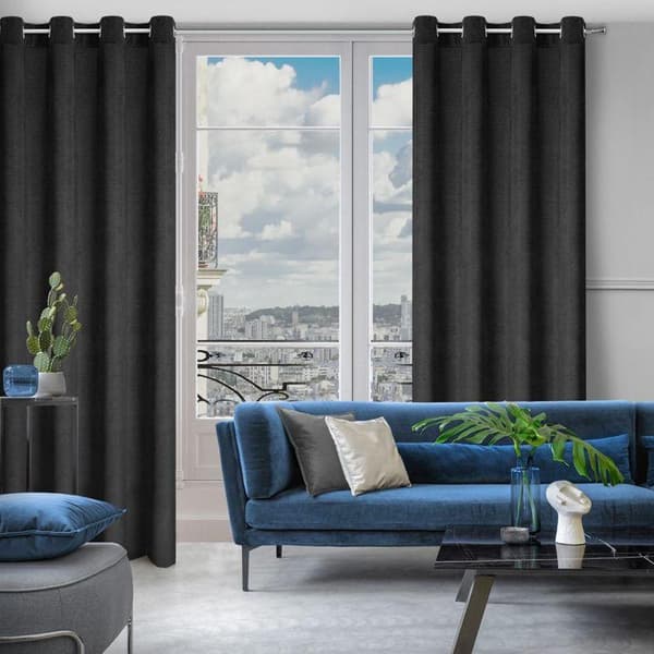 KLARGAVET GARDIN ELIZA 140 X 250 CM SORT