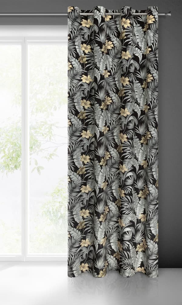 LOREN KLARGAVET GARDIN 140 X 250 CM SORT
