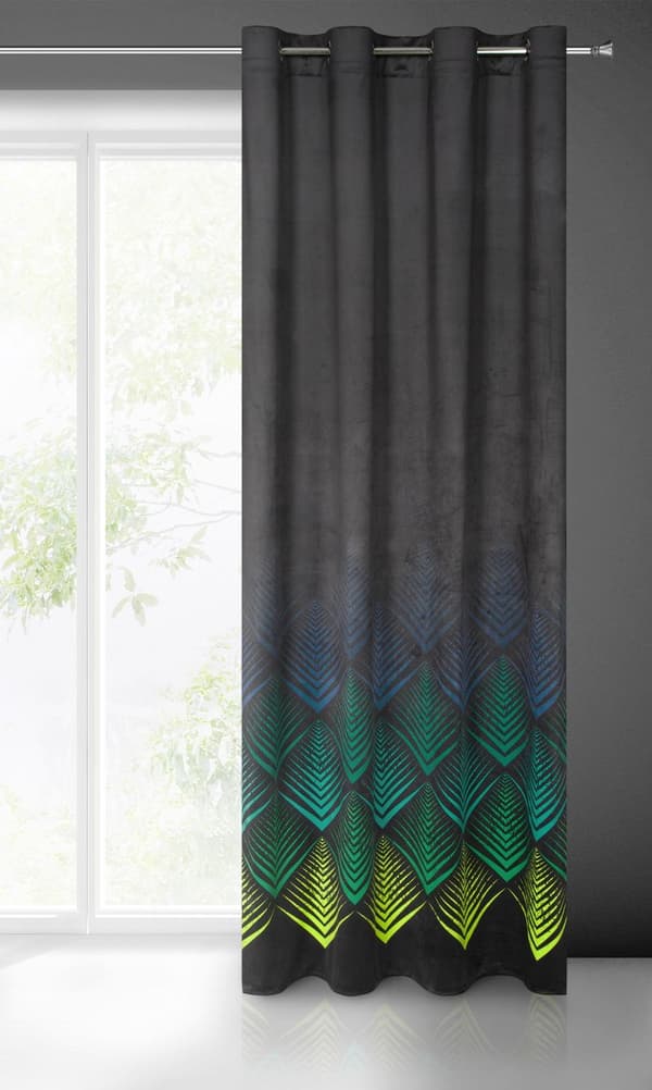 FÄRDIG Gjord gardin ANGELINA 140 X 250 CM SVART