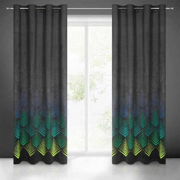 FÄRDIG Gjord gardin ANGELINA 140 X 250 CM SVART