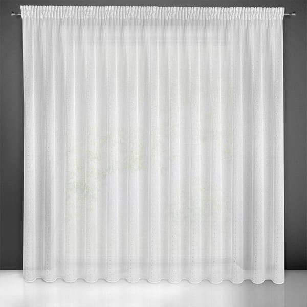 SIBEL KLARGÅRET GARDIN PÅ TAPE 400 X 250 CM HVID