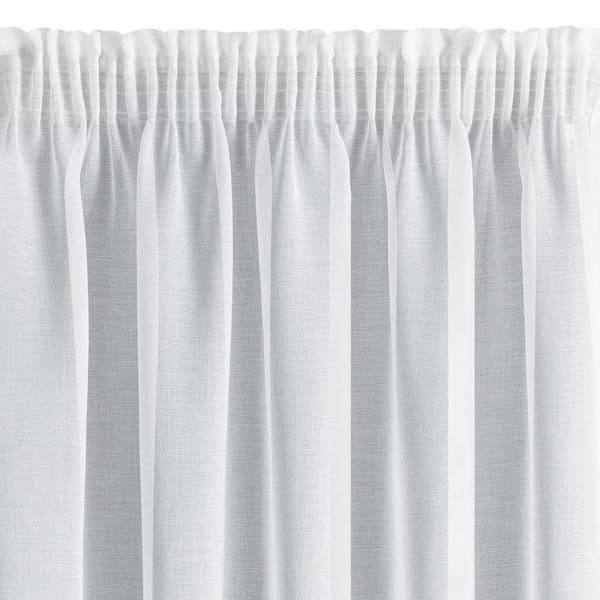 FÆRDIG LANA GARDIN PÅ TAPE 350 X 150 CM HVID
