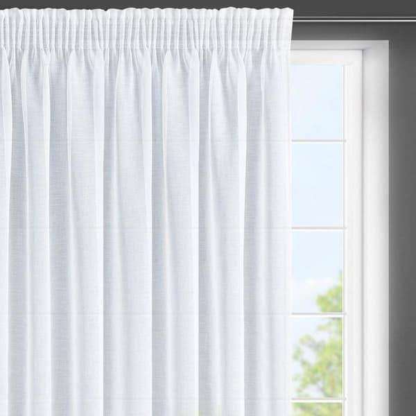 FÆRDIG LANA GARDIN PÅ TAPE 350 X 150 CM HVID