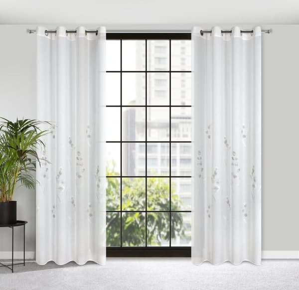 KLARGAVET GARDIN ISABEL 140 X 250 CM HVID