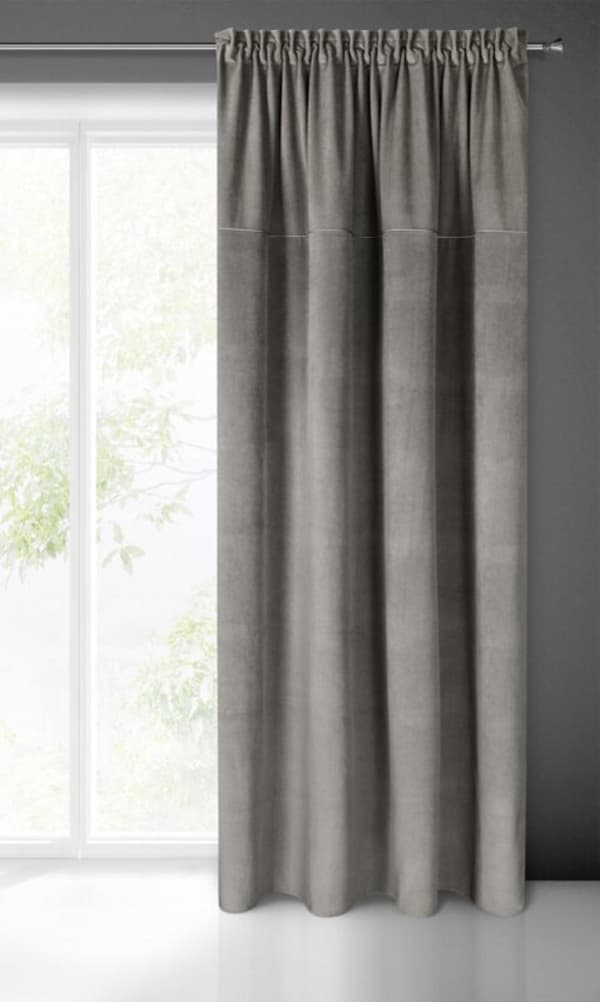 FÄRDIG MILO-GARDIN PÅ TEJP 140 X 300 CM ASKGRÅ