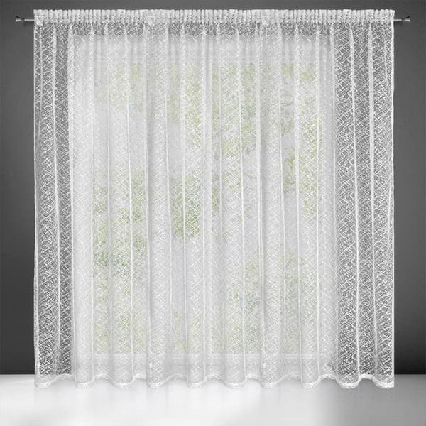 FÄRDIG GJORDAD GARDIN AMANDA PÅ TEJP 300 X 270 CM VIT