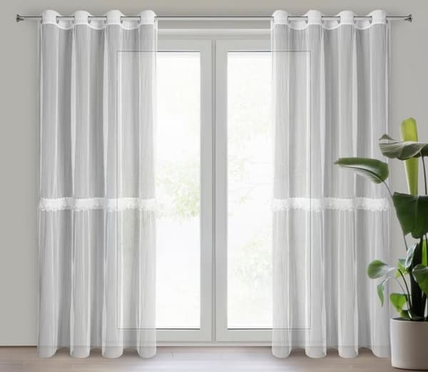 KLARGAVET GARDIN ELIANA 140 X 260 CM HVID