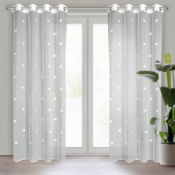 KLARGAVET GARDIN ELSA 140 X 250 CM HVID