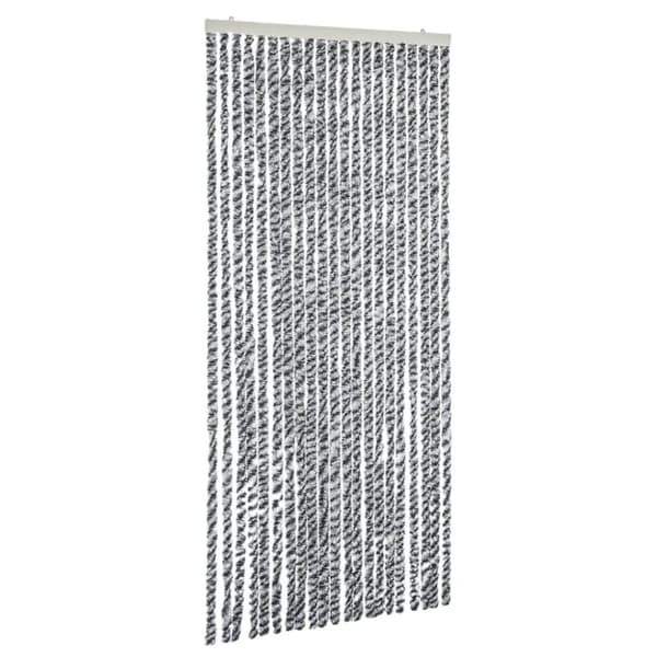 vidaXL Hyönteisverho harmaa ja mustavalkoinen 56x200 cm chenille
