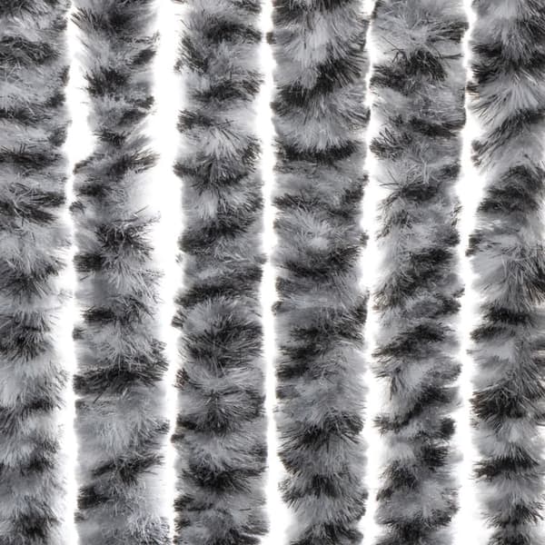 vidaXL Hyönteisverho harmaa ja mustavalkoinen 56x200 cm chenille