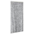 Pikkukuva 1 / 8: vidaXL Hyönteisverho harmaa ja mustavalkoinen 56x200 cm chenille