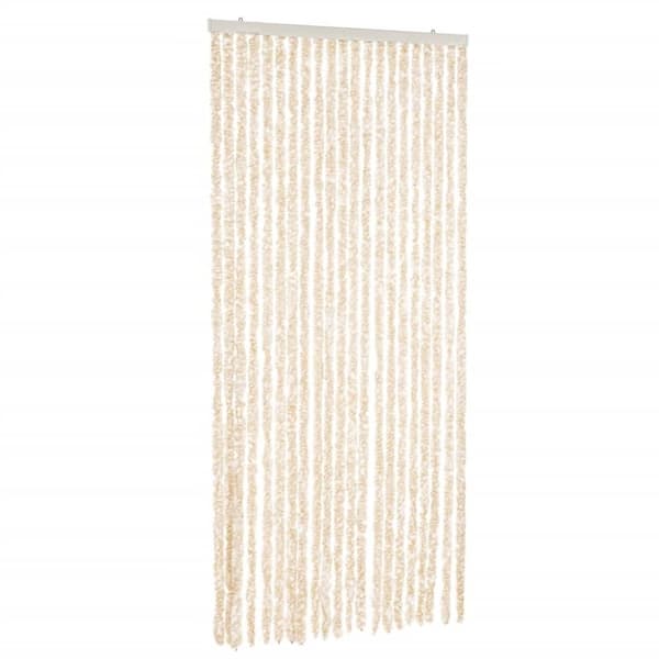 vidaXL Insektsgardin beige och vit 100x220 cm chenille
