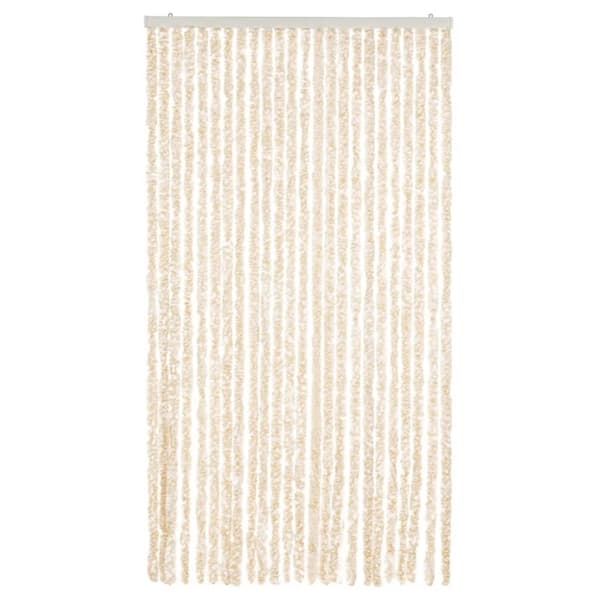 vidaXL Insektsgardin beige och vit 100x220 cm chenille