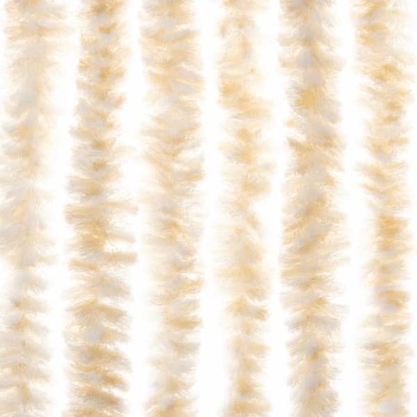 vidaXL Insektsgardin beige och vit 100x220 cm chenille