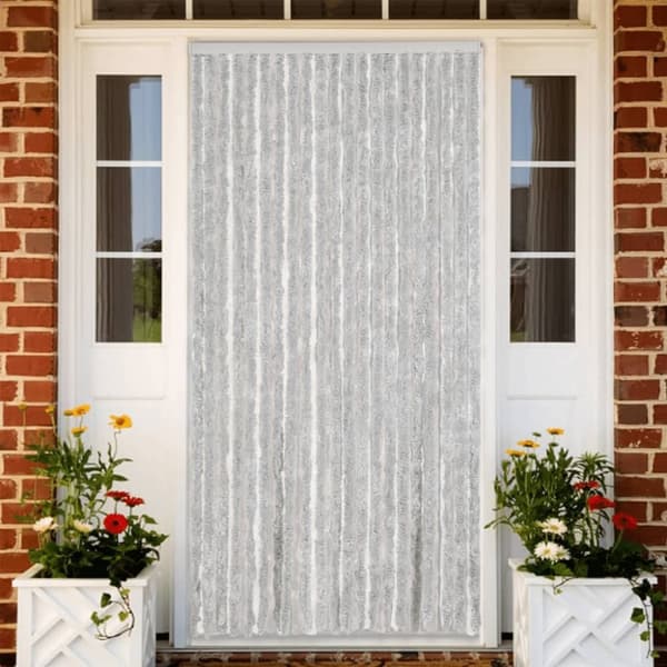 vidaXL Fluegardin grå 56x185 cm chenille