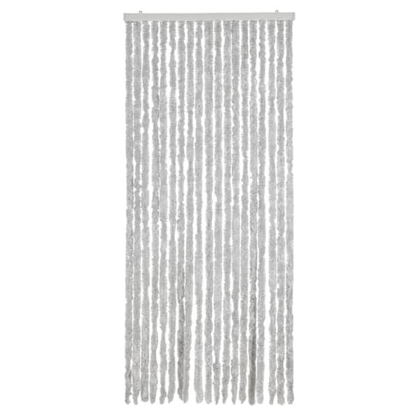 vidaXL flueforhæng 56x185 cm chenille grå