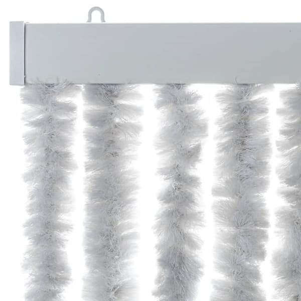 vidaXL flueforhæng 56x185 cm chenille grå