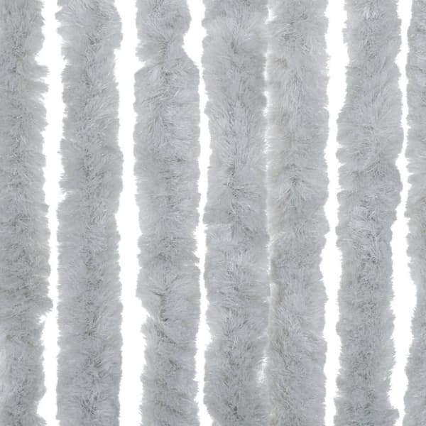 vidaXL flueforhæng 56x185 cm chenille grå