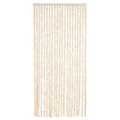 Miniatyrbillede 4 af 8: vidaXL flueforhæng 90x200 cm chenille beige og hvid