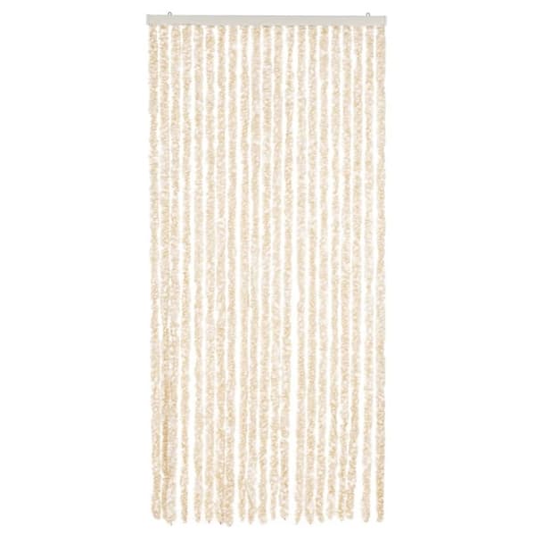 vidaXL Insektsgardin beige och vit 90x220 cm chenille