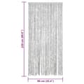 Miniatyrbillede 8 af 8: vidaXL flueforhæng 90x220 cm chenille grå