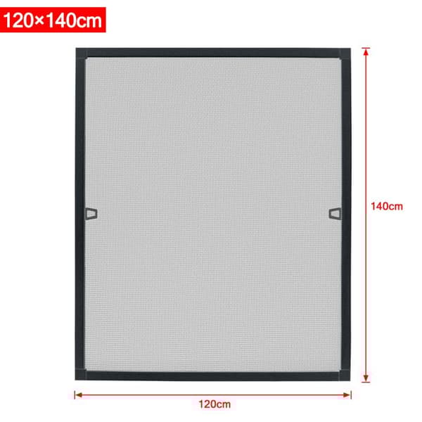XMTECH 80x100cm myggnät för fönster - myggnät för ramfönster myggnätsnät - antracit, 5 delar