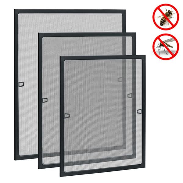 XMTECH 80x100cm myggnät för fönster - myggnät för ramfönster myggnätsnät - antracit, 5 delar