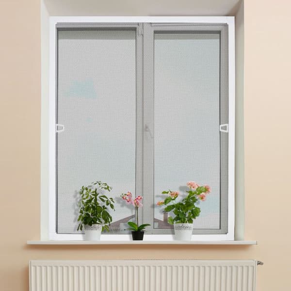 XMTECH 120x140cm Myggnät för fönster - Myggnät för ramfönster Myggnätsnät - Vit, 4 delar