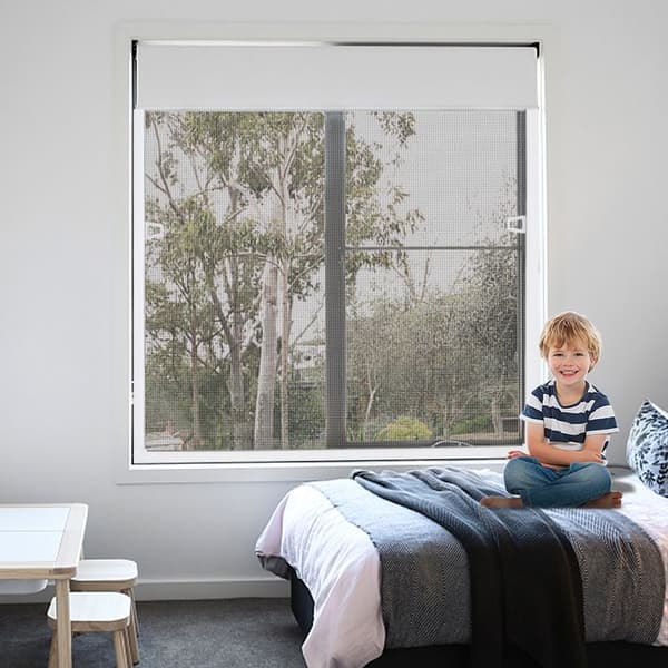 XMTECH 120x140cm Myggnät för fönster - Myggnät för ramfönster Myggnätsnät - Vit, 4 delar