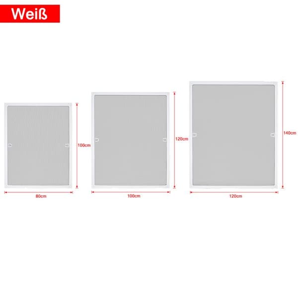 XMTECH 120x140cm Myggnät för fönster - Myggnät för ramfönster Myggnätsnät - Vit, 4 delar