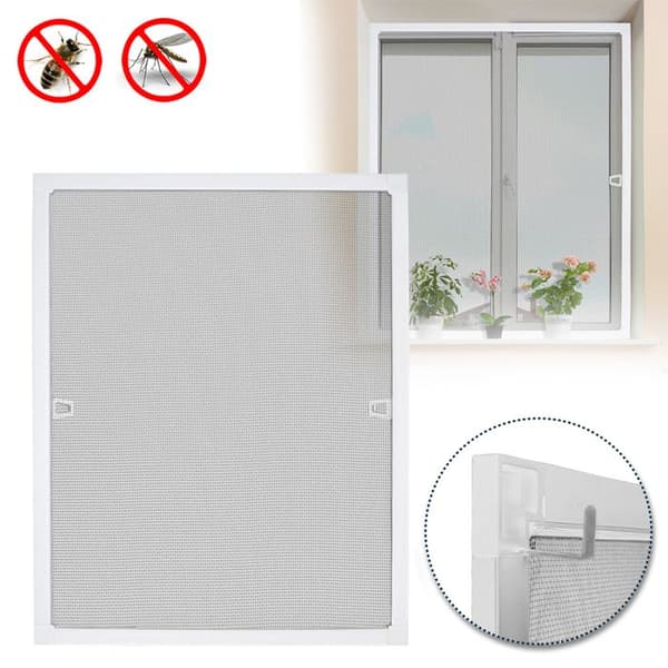 XMTECH 120x140cm Myggnät för fönster - Myggnät för ramfönster Myggnätsnät - Vit, 4 delar