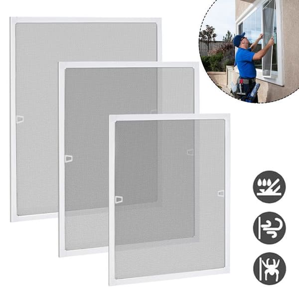 XMTECH 80x100cm Myggnät för fönster - Myggnät för ramfönster Myggnätsnät - Vit, 5 delar