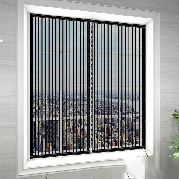 INF Window Curtain Fly Hyttysverkko Vetoketjun sulkuverkko