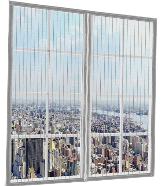 INF Window Curtain Fly Hyttysverkko Vetoketjun sulkuverkko