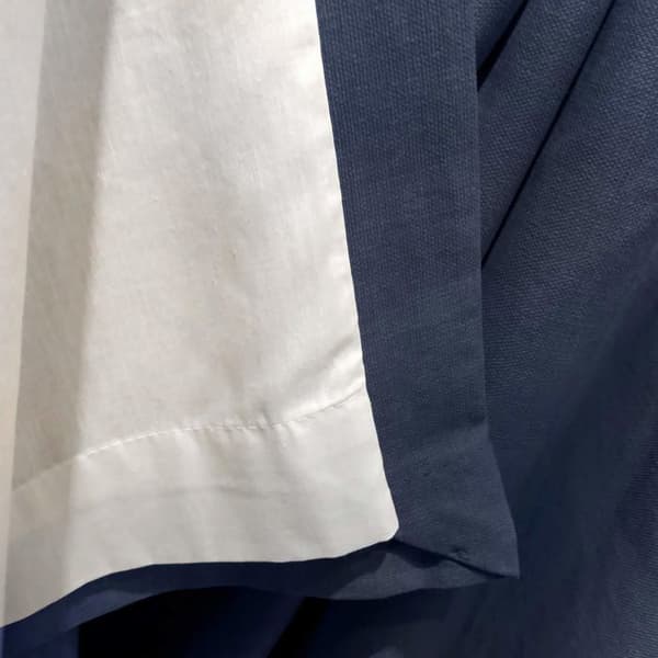 Fusion heminredning - SNENN90906LUU - Fusion Sorbonne-100 Par Eyelet Gardiner 100% Bomull Marinblå 229 x 229 cm
