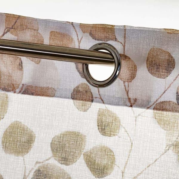 Voile - skir gardin Lola home - 136280 - Gardin med Contemporary Beige hierre tryck i polyester 260 x 135 cm - LOLAhome