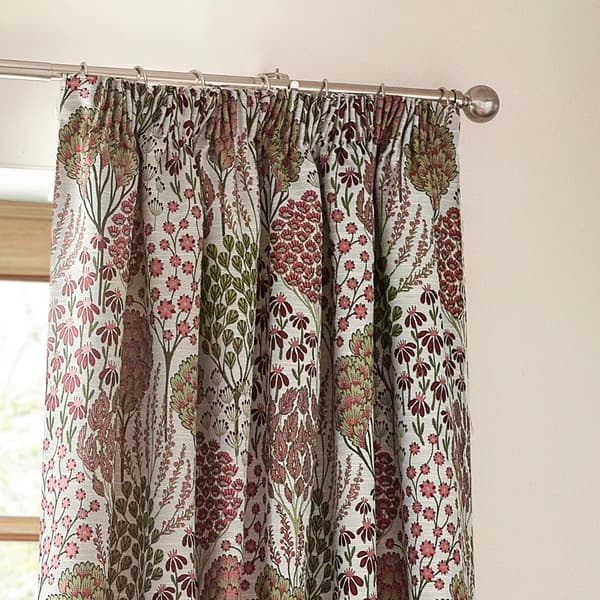 Wylder Ophelia gardiner med veckveck i jacquard med blommor