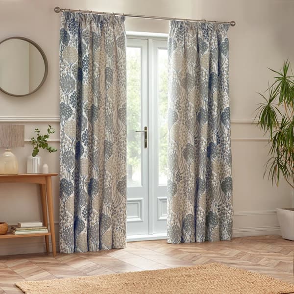 Wylder Ophelia Jacquard Floral Pencil Pleat Curtains