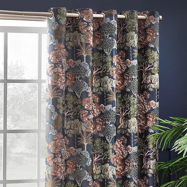 Wylder Woodlands Jacquard Floral Eyelet Curtains