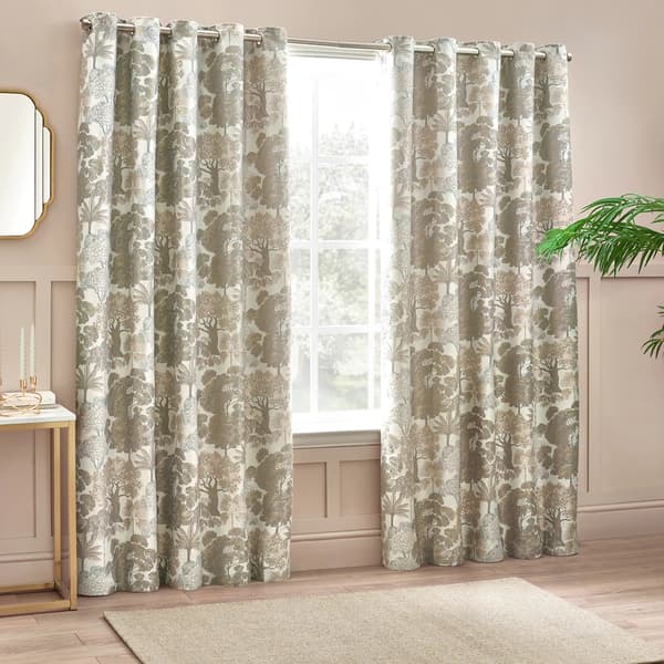 Wylder Woodlands Jacquard Floral Eyelet Curtains